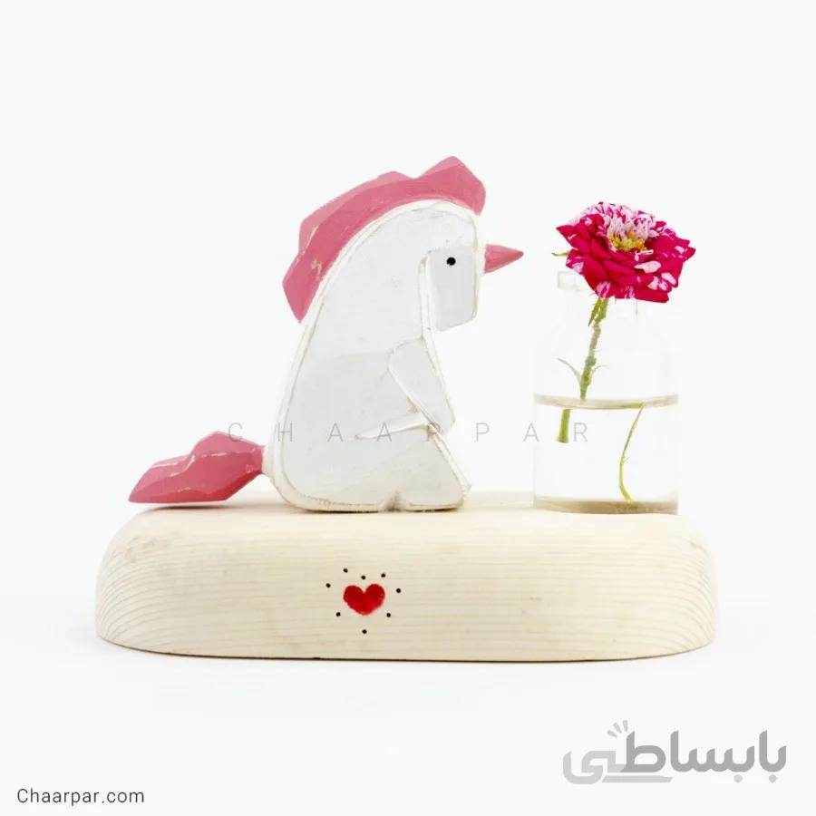 گلدان رو میزی اسب تک شاخ