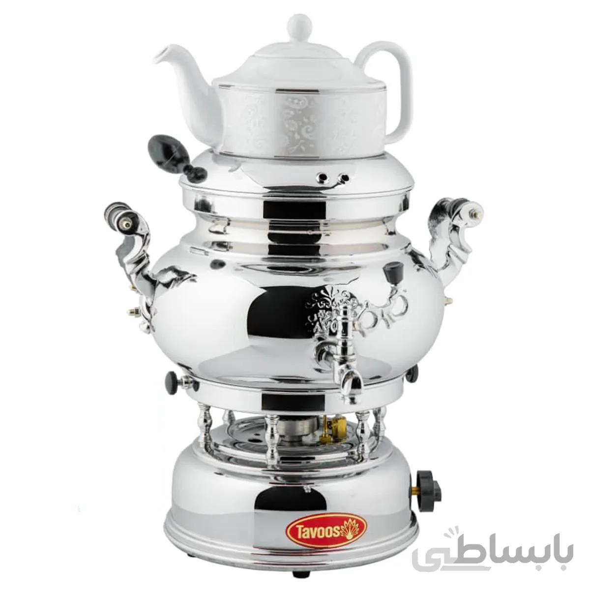 سماور گازی طاووس مدل عدسی پارسه 127 ا Tavoos 127 Gaslight Samovar