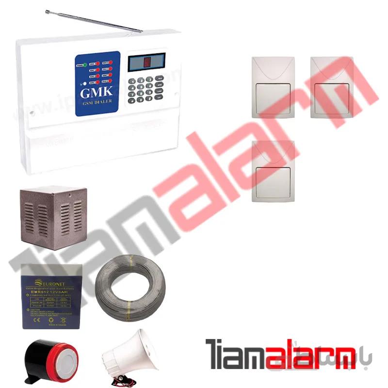 پکیج دزدگیر اماکن باسیم مدل جی ام کا تلفنی t1f3