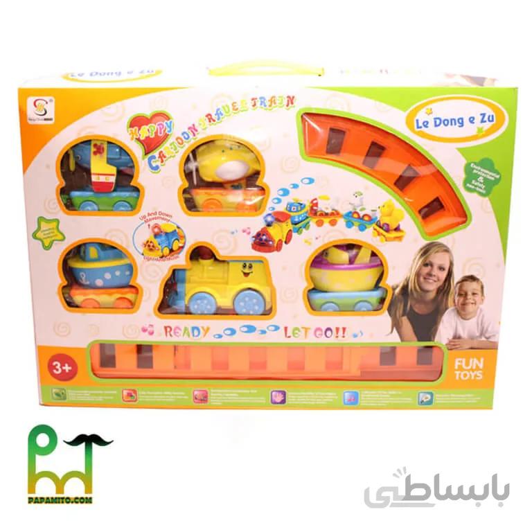 قطار نشکن موزیکال طرح حیوانات خارجی