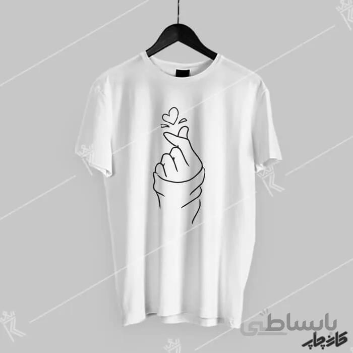 خرید لباس طرح بی تی اس دست قلب