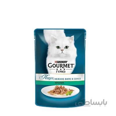 پوچ Gourmet مخصوص گربه بالغ تهيه شده از گوشت خرگوش - 85 گرم
