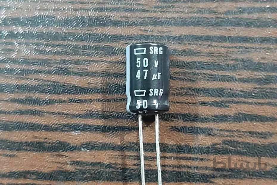 CAP 50V 47uF – خازن الکترولیت، ۵۰ ولت، ۴۷ میکروفاراد ا NIPPON