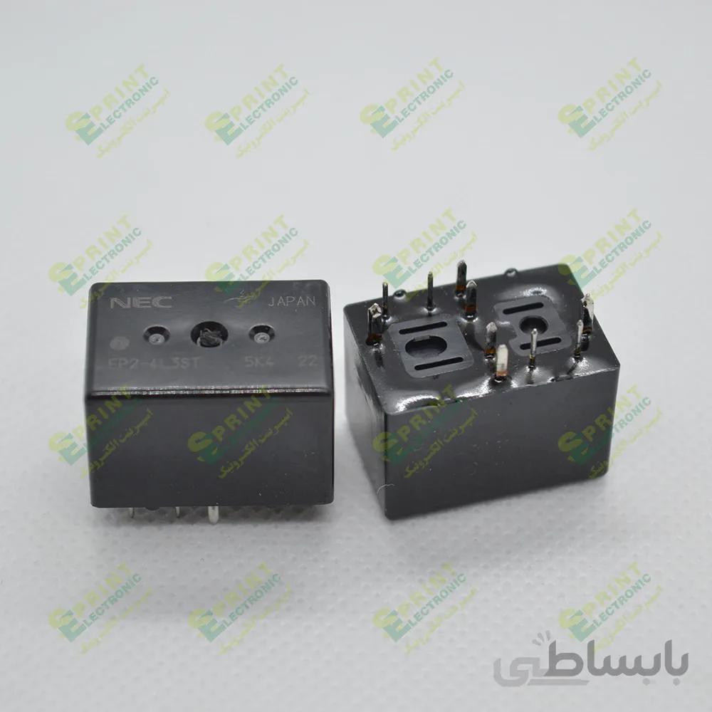 رله 12 ولت ماشینی دوبل 10 پایه 35 آمپر NEC EP2-4L3ST