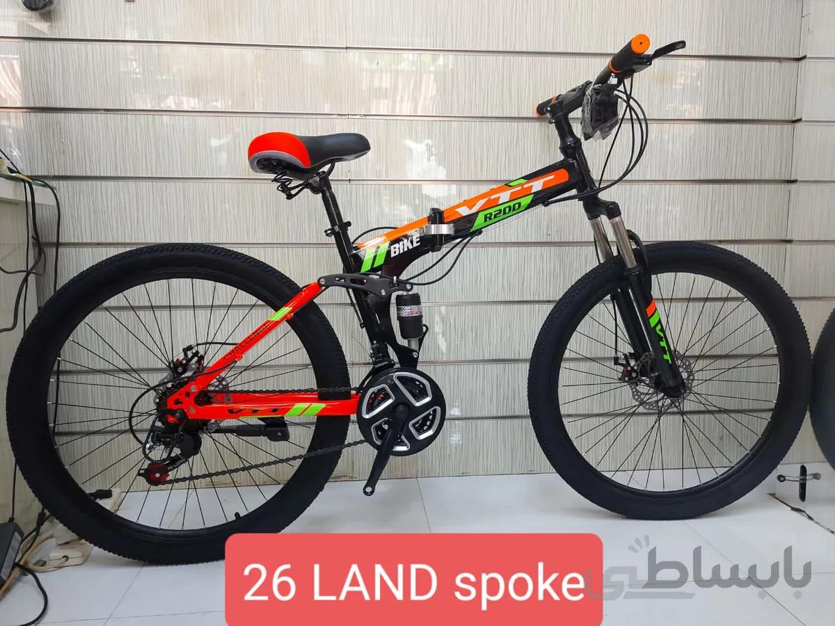 دوچرخه تاشو مدل وی تی تی VTT R200 سایز 26 بدنه استیل