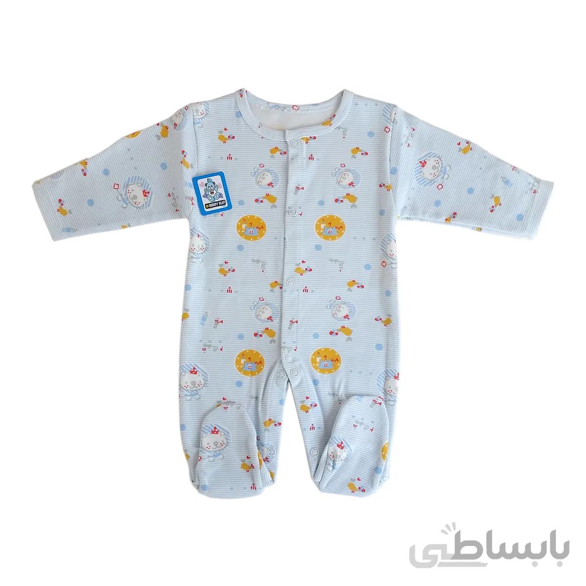 لباس سرهمی نوزادی بی بی سان طرح شیر