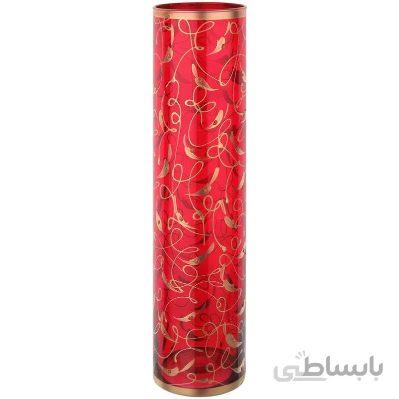 گلدان استوانه قرمز