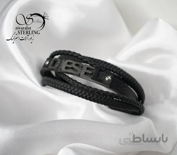 دستبند چرم مردانه برند دیزل