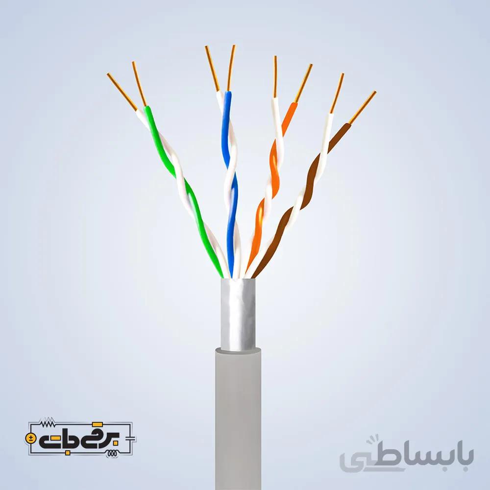 کابل 4 زوج هوایی 0.6 روکش مس برند سیمتاپ الکتریک مشهد