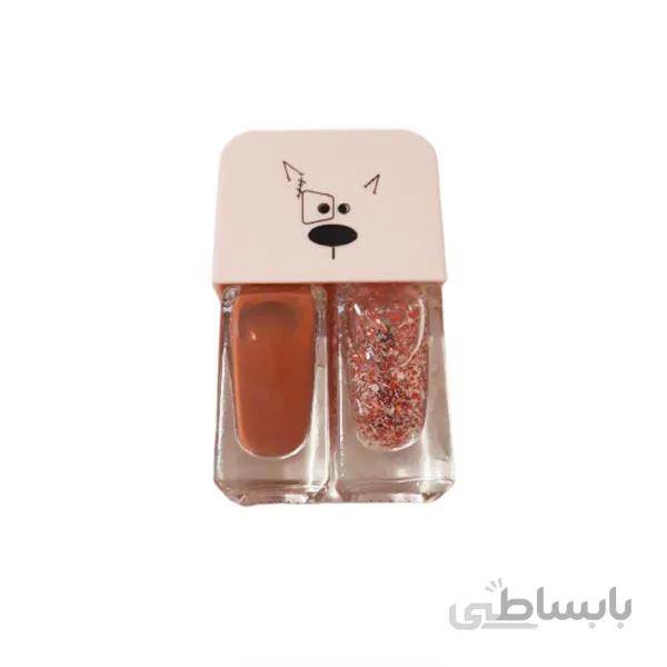 لاک ناخن دوقلو طرح حیوانات کد 13