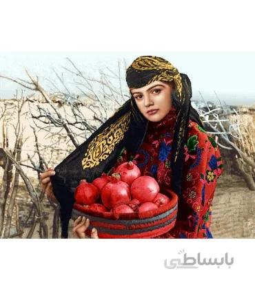نخ و نقشه تابلو فرش ایرانی کد 107