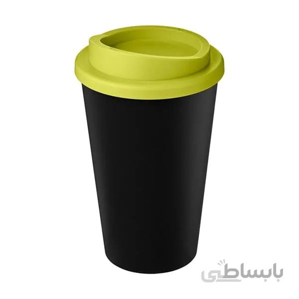 ماگ سرامیکی مشکی با درب سیلیکونی