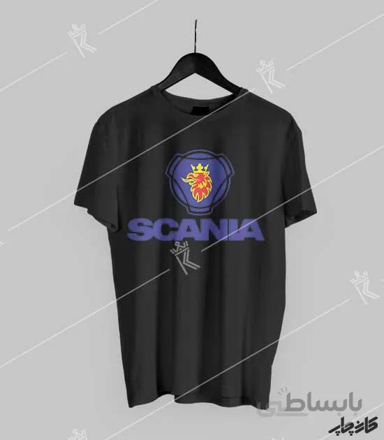 تیشرت مشکی اسکانیا آبی SCANIA