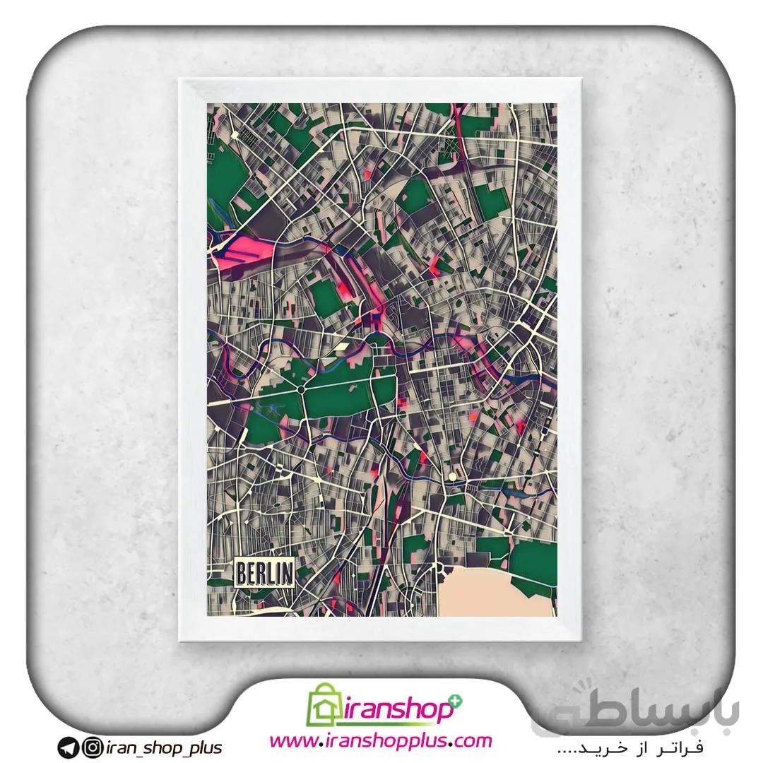 تابلو نقشه شهر برلین Berlin با تم Pop Art City Map