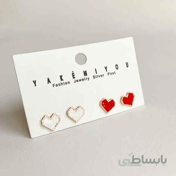 پک گوشواره قلبی ا Heart pack earring