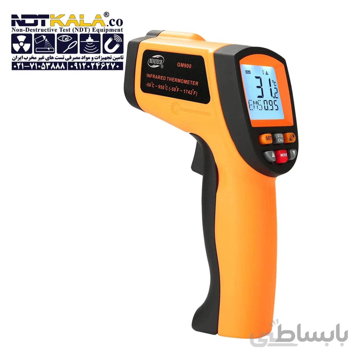 ترمومتر لیزری بنتک benetech gm900 ا BENETECH GM-900 Infrared Thermometer Pyrometer