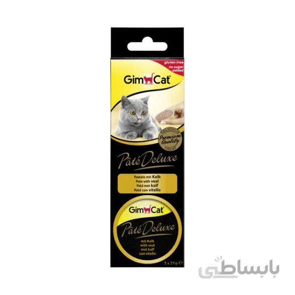 ووم گربه 3 عددی با طعم گوساله جیم کت – GimCat Pate Deluxe