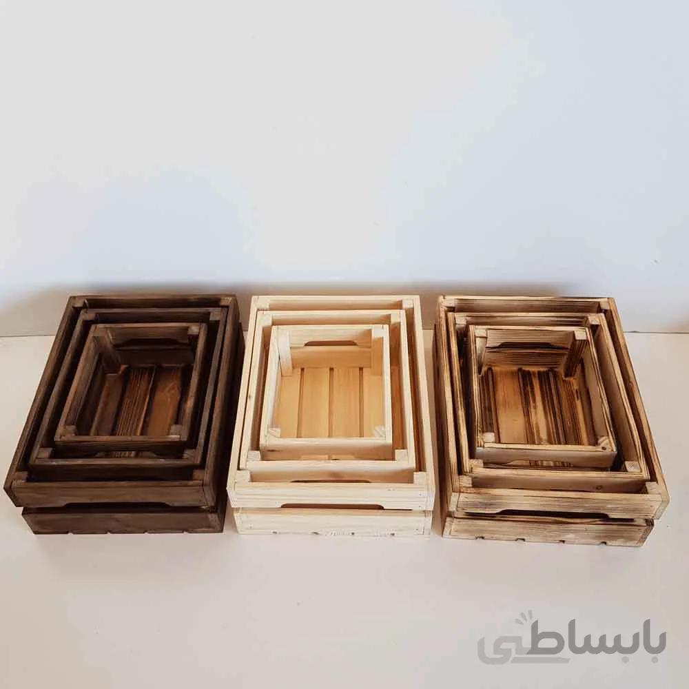 جعبه چوبی سه عددی طرح ایکیا