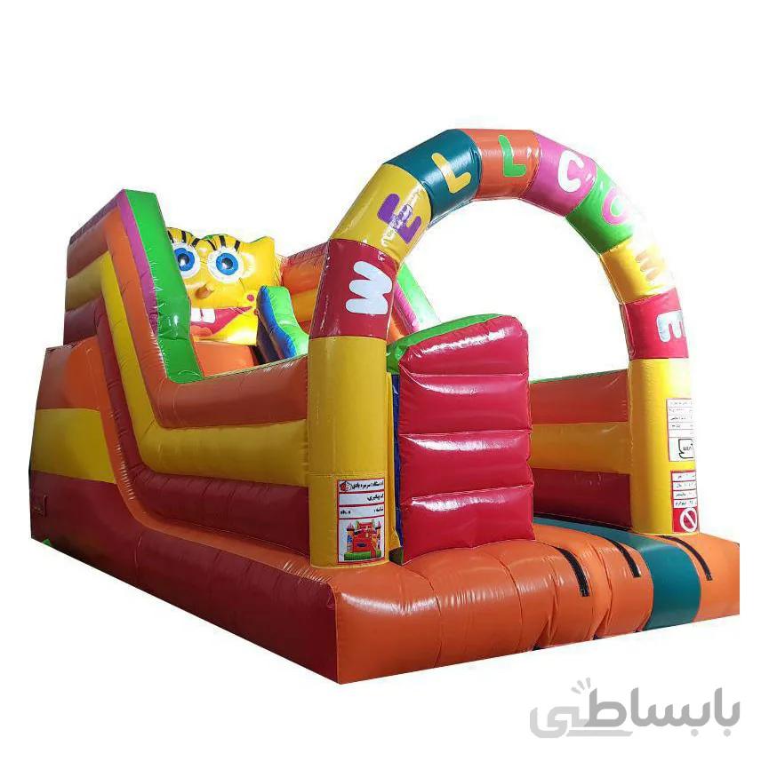 قلعه بادی کودک مدل رنگین کمان باب اسفنجی