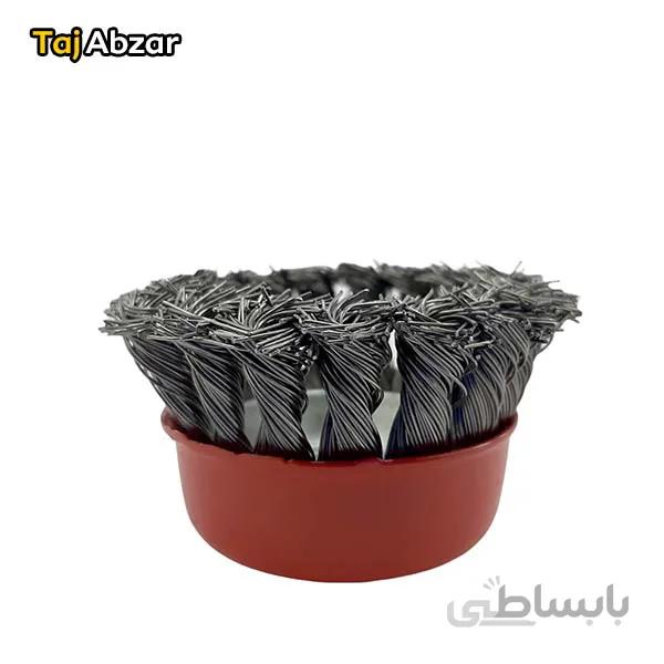 برس کاسه ای بافته ورگا 75 میلی متری
