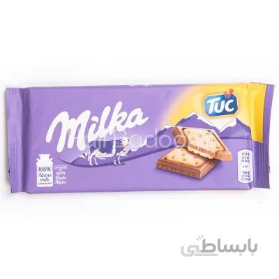 شکلات تخته‌ ای میلکا بیسکوئیتی توک 87 گرمی