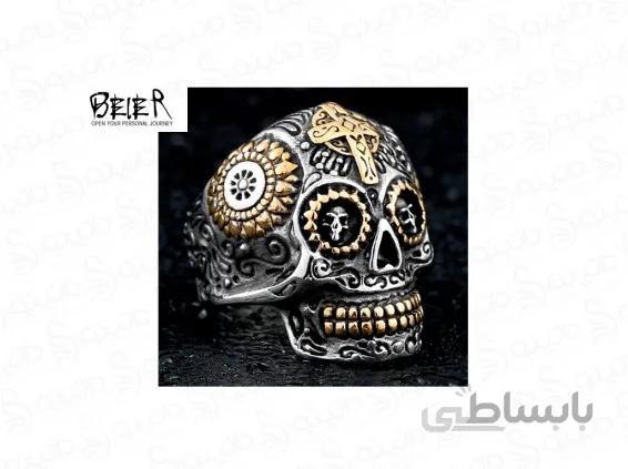 انگشتر مردانه جمجمه صلیب کالاورا 11900