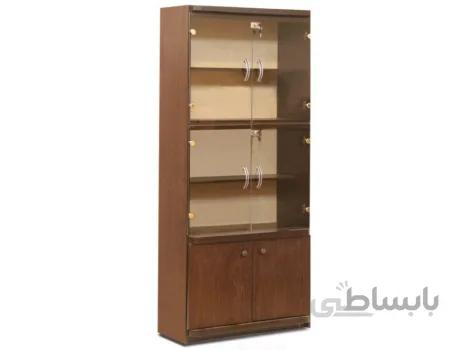 کتابخانه 4 طبقه شیشه کد d210