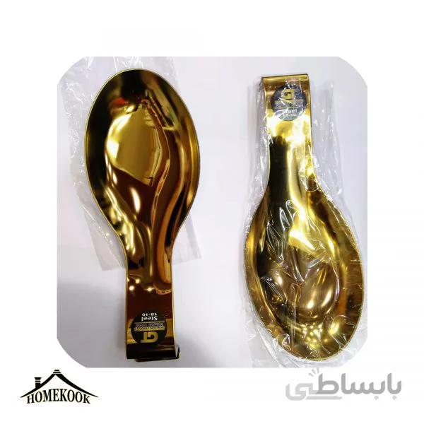 زیرقاشقی کنارگازی استیل طلایی