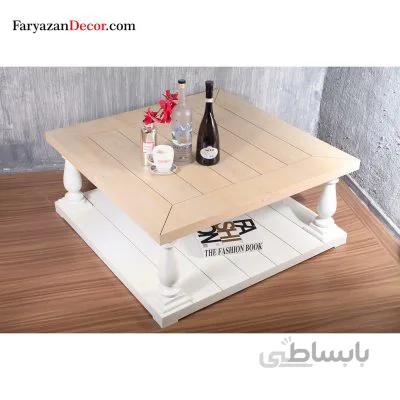 میز جلو مبلی فریازان دکور مدل چستر انگلیسی روکش چوب روسی