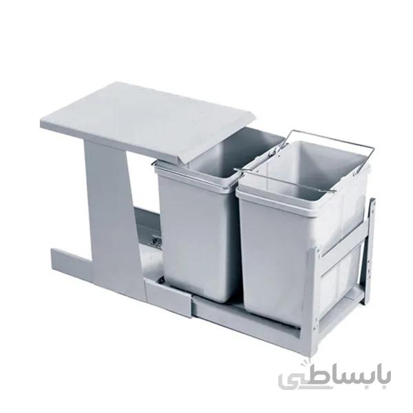 سطل زباله دو مخزن متوسط درب بازشو مدل A832 آدلان ا ADLAN