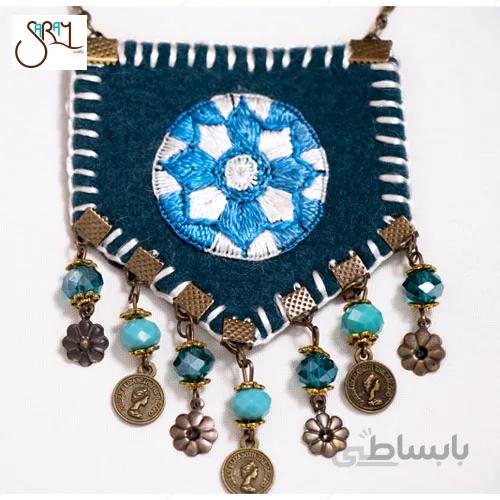 گردنبند دست ساز ممقان دوزی مدل 1717
