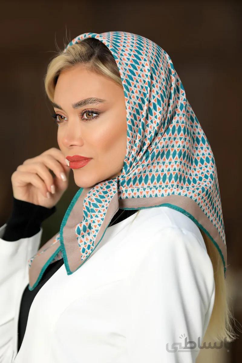 روسری مینی حریر کرپ طرح یک