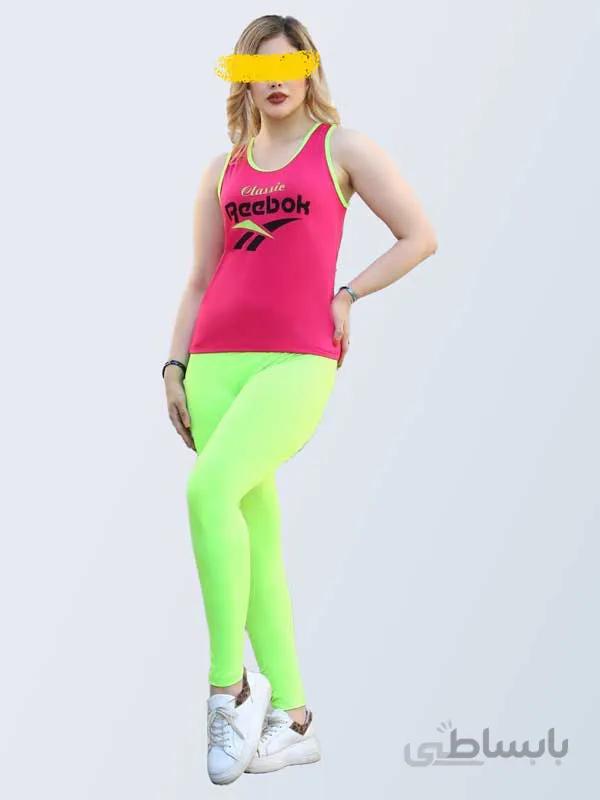 ست تاپ و ساپورت طرح Reebok پشت باز