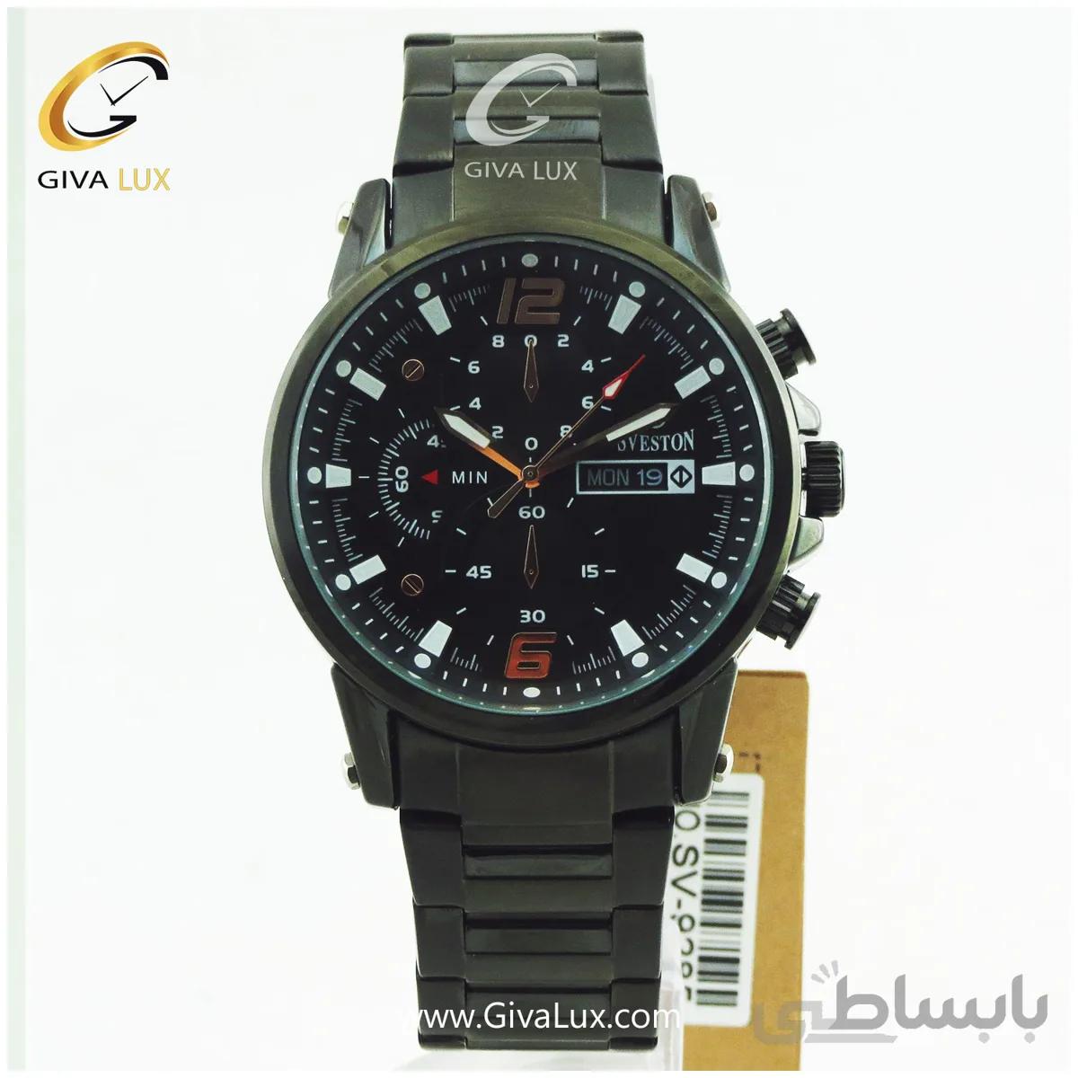 ساعت مچی مردانه طرح سه موتوره سوستون ضد آب مشکی SV-9285
