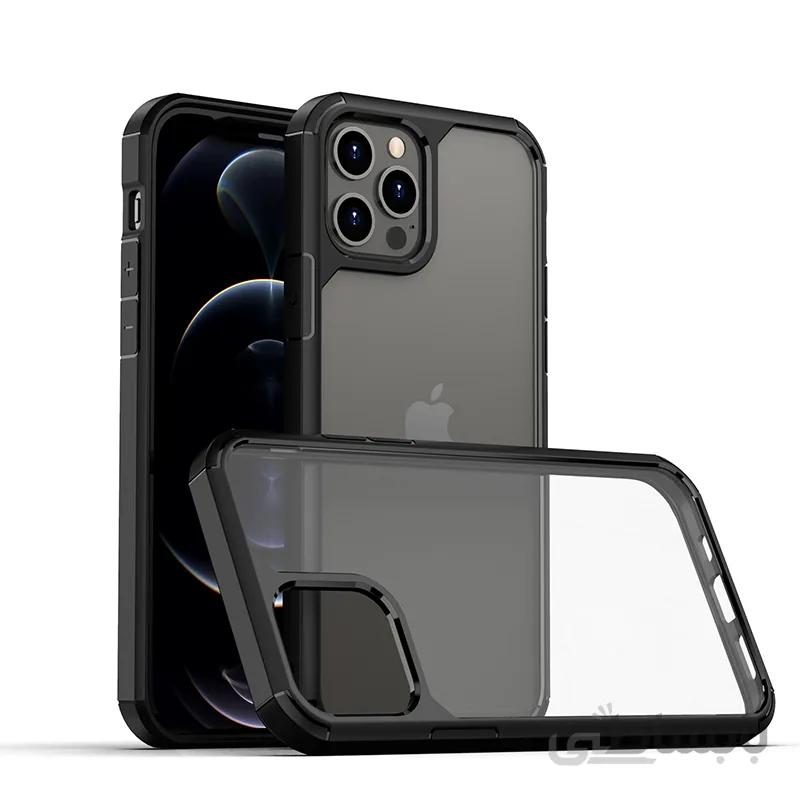 قاب جی تک آیفون 13پرو مکس G-TECH SIROCCO CRYSTAL HYBRID BLACK Case iPhone 13 Pro Max