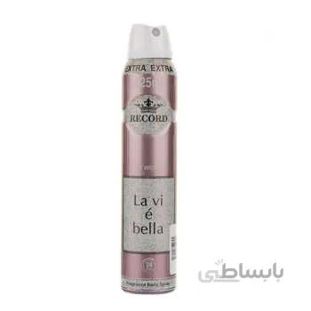 اسپری خوشبو کننده بدن زنانه رکورد مدل LA vi e bella حجم 225 میلی لیتر
