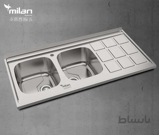 سینک ظرفشویی استیل میلان مدل 8016