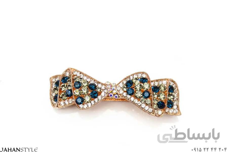 گیره پشت مو مجلسی نگین دار دخترانه