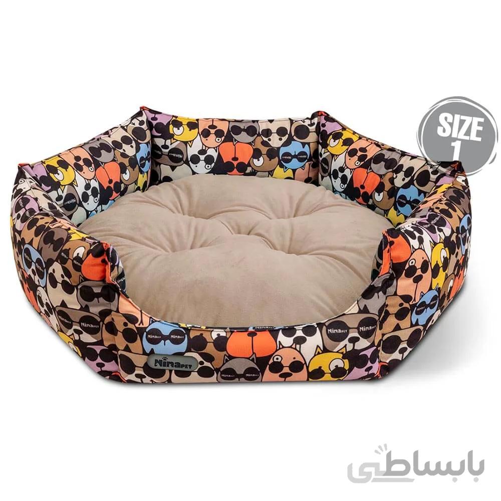 جای خواب شش ضلعی سگ و گربه نیناپت مدل VIP عینک ا Ninapet Hexagon Bed For Dogs And Cats Glasses Model