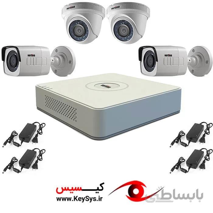 پکیج شماره دو دوربین مداربسته چهار کانال ورتینا