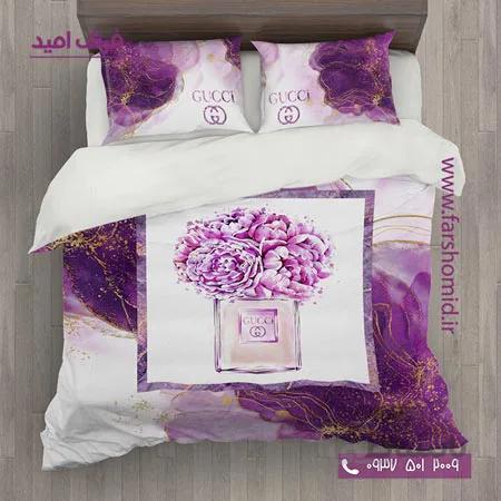 سرویس لحاف روتختی 6 تکه دو نفره اولدوز طرح گوچی کد 20203