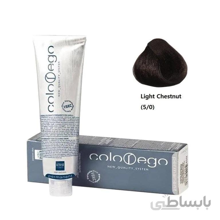 رنگ موی آلتراگو مدل (Colorego) کد 5/0 قهوه ای روشن طبیعی