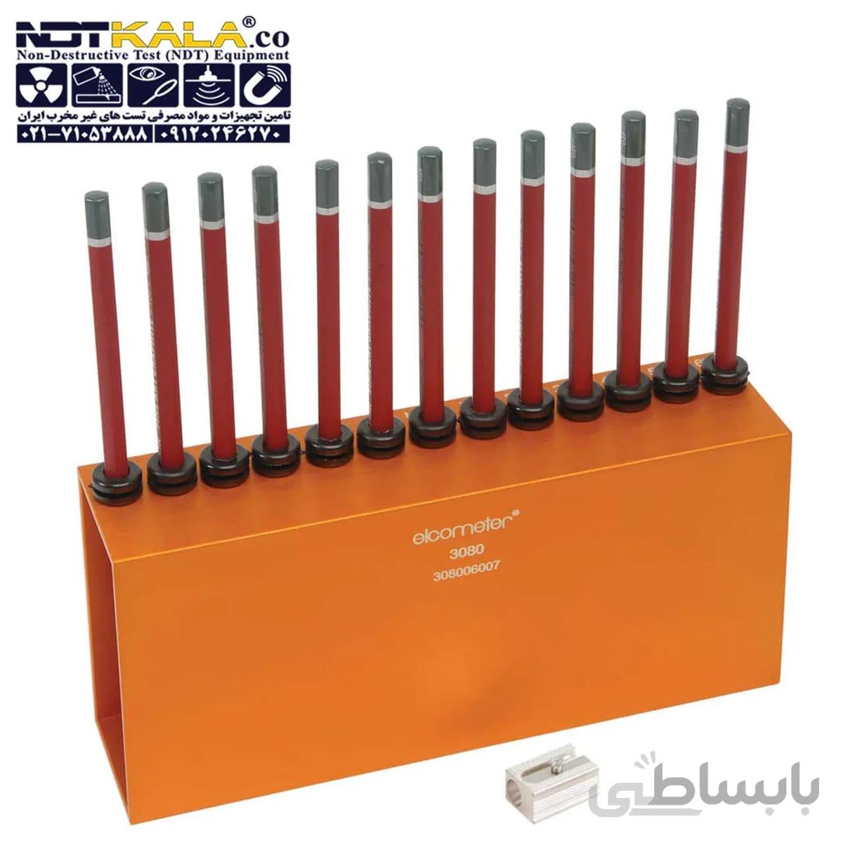 ست سختی سنج مدادی الکومتر elcometer 3080 ا Elcometer 3080 Pencil Hardness Tester