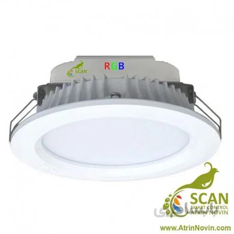 چراغ سیلندری توکار سفید و آفتابی و RGB هم زمان