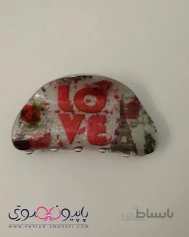 کلیپس شاین دار متوسط طرح love