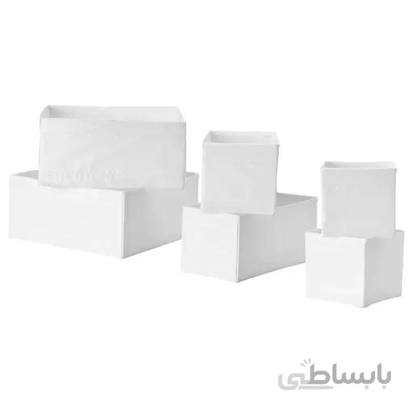 جعبه جداکننده IKEA مدل SKUBB رنگ سفید