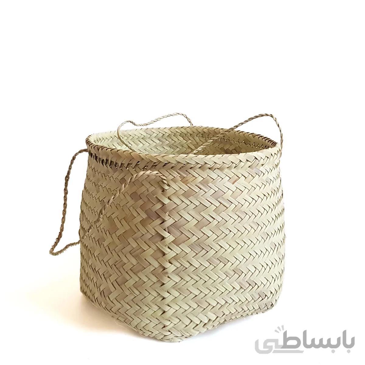 سبد حصیری استوانه ای