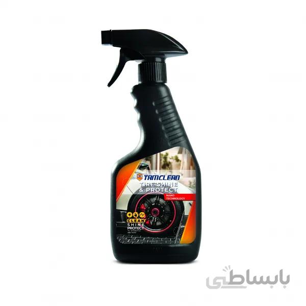 اسپری تمیز کننده لاستیک خودرو تام کلین مدل TC-DT480Y32 حجم 480 میلی لیتر