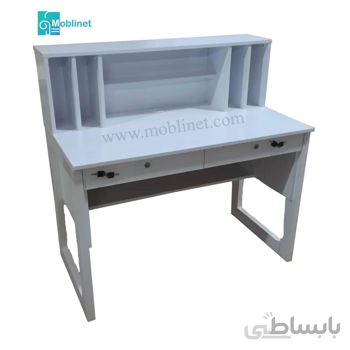 میز تحریر کلاسیک مدل 105 با کانتر دارای دیوایدر و شلف زیر کانتر