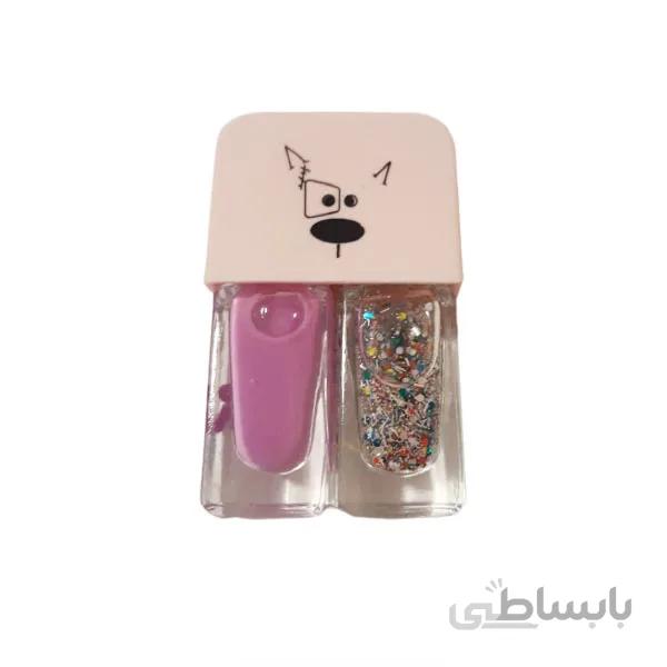 لاک ناخن دوقلو طرح حیوانات کد 06